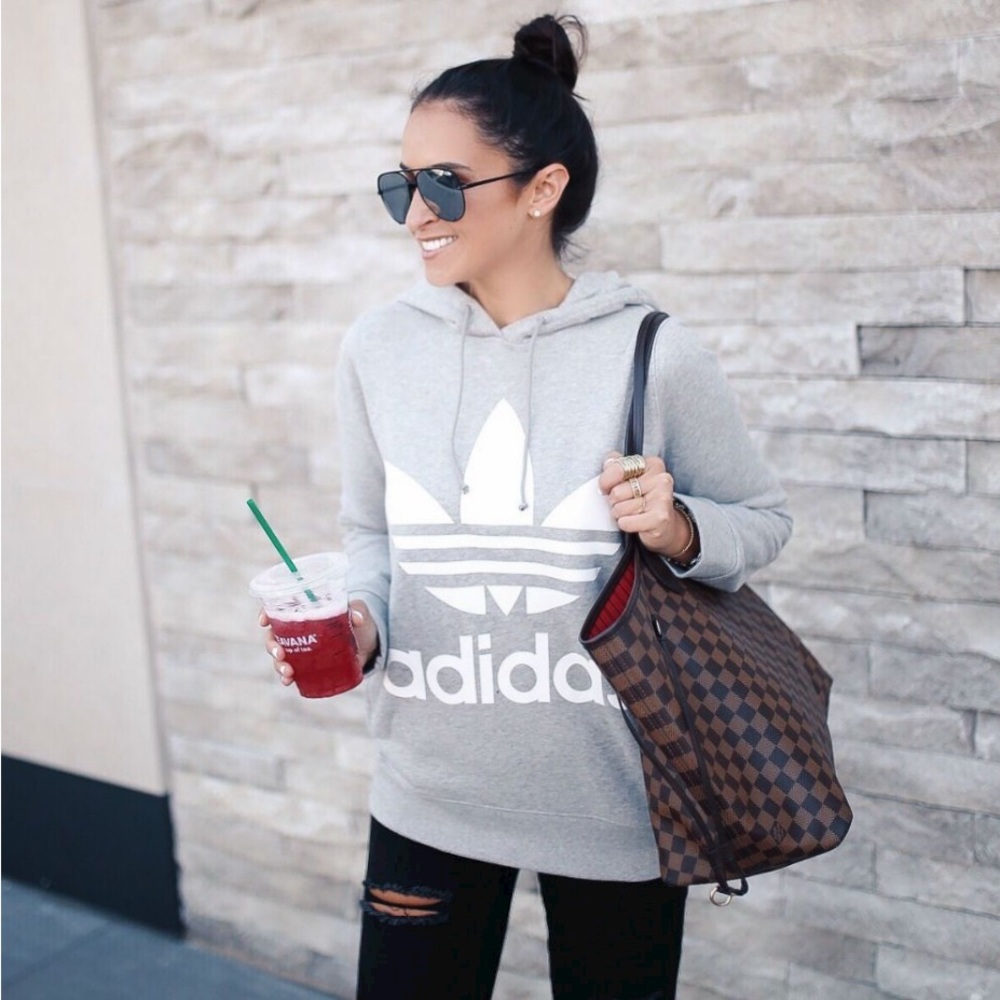 Gray Adidas sweatshirt